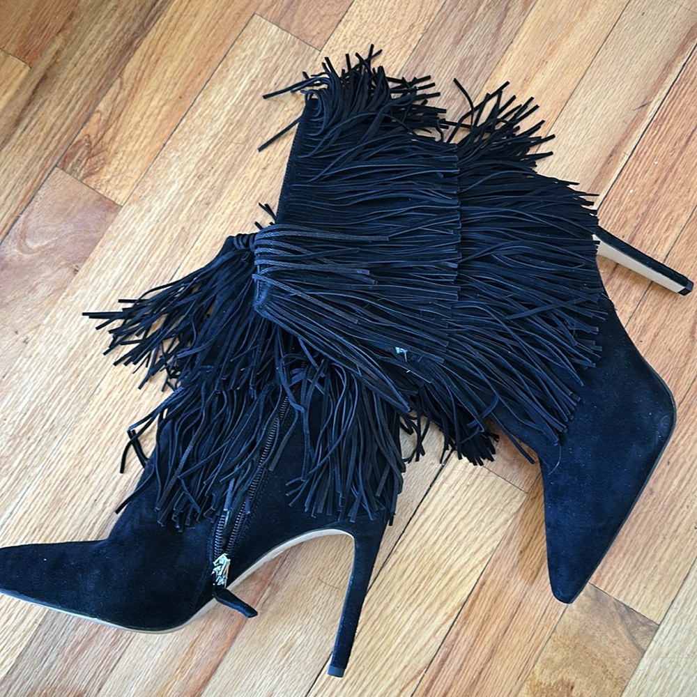 Black Fringe Women's Boots